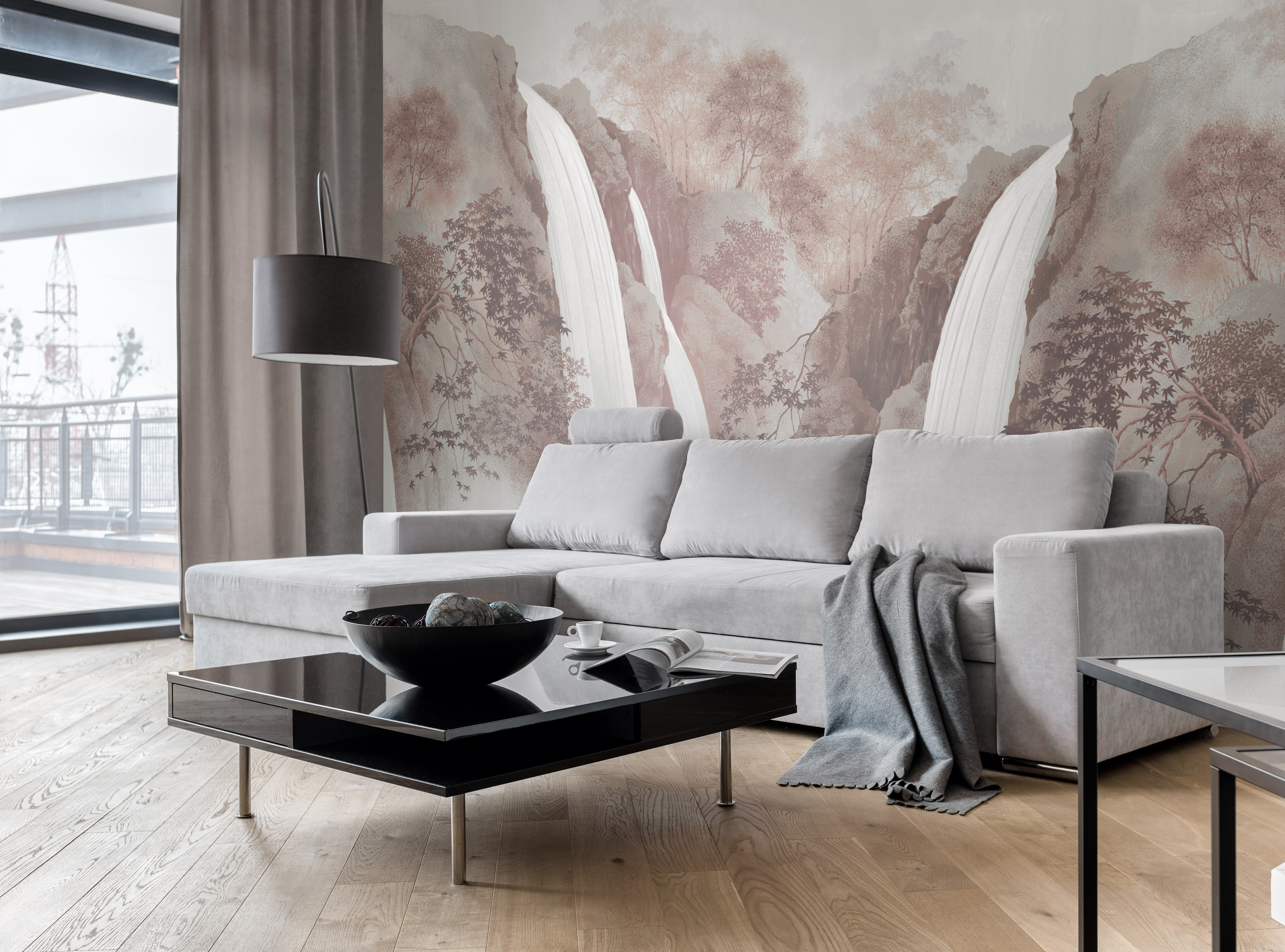 Панно Loymina Пейзаж Водопад ART5 012 3×5 фото в интерьере